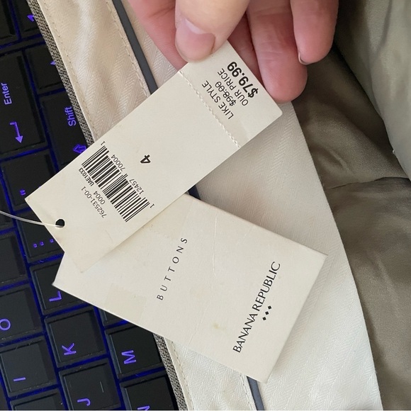 Banana Republic Ryan Fit Wool Blend Dress Pants Size 4 New with Tags - Picture 6 of 9